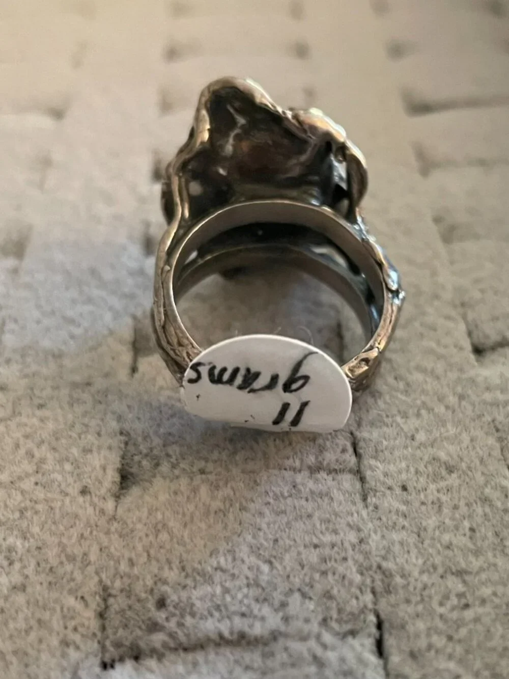 Vintage Sterling Silver Ring Abstract Handmade Statement Rose Free Form Size 6